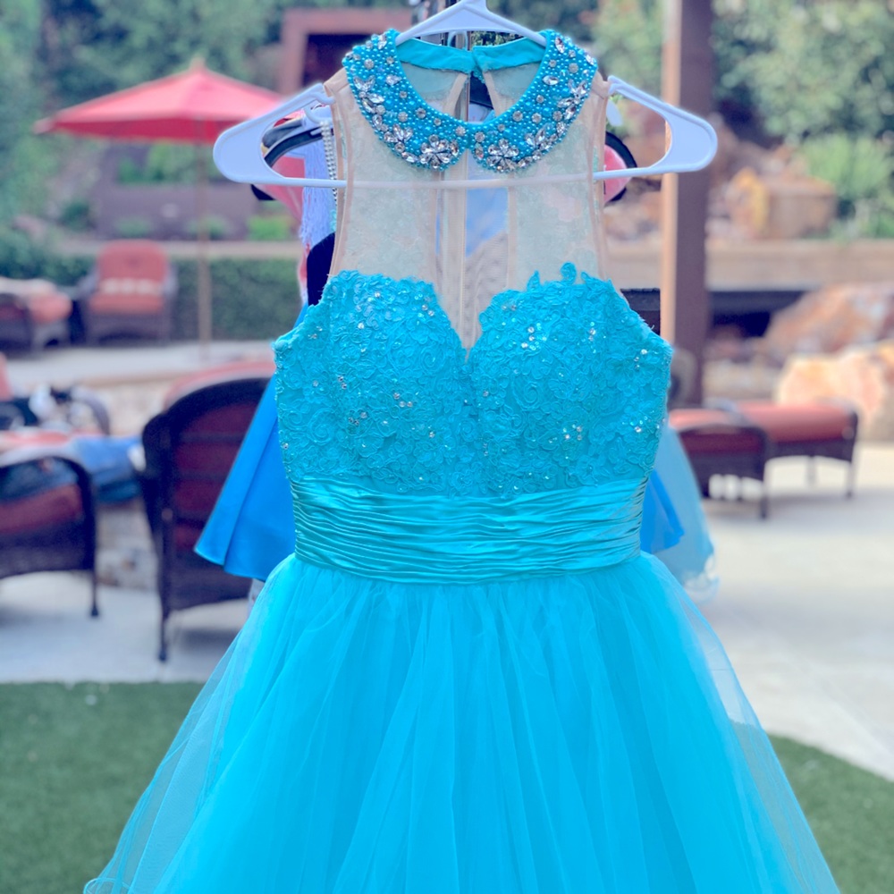 Aqua Blue, Sherri Hill, Cocktail Dress, Size 2